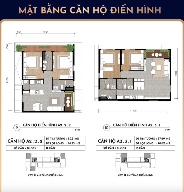 THIẾT KẾ CĂN HỘ ĐIỂN HÌNH 2 PHÒNG NGỦ